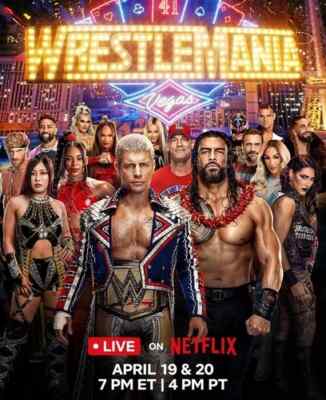 NEW Wrestlemania 41 Poster April 19, 20th - Wall Decor, Unframe