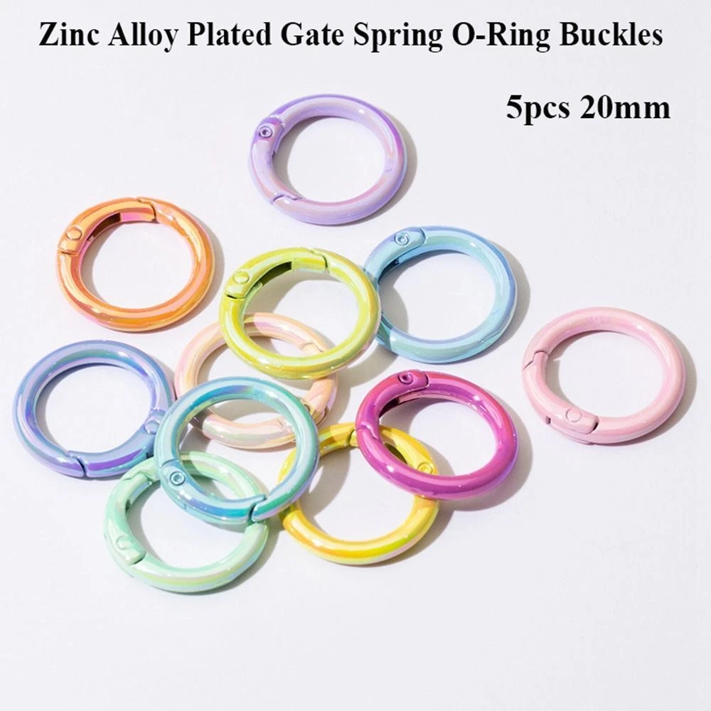 5pcs 20mm Spring O Ring Buckles Round Shape Bag Belt Buckle Purses