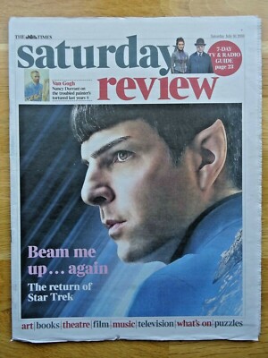 2016 - Star Trek Zachary Quinto - Times Saturday Review Zeitungsbeilage