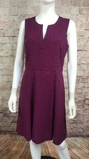 J. Crew Factory Cherry Print Dress Size 8 Sleeveless Red Blue