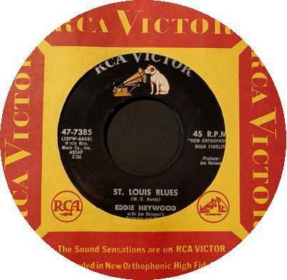 EDDIE HEYWOOD 45 RPM - St. Louis Blues / Rendezvous - Imagen 1 de 1