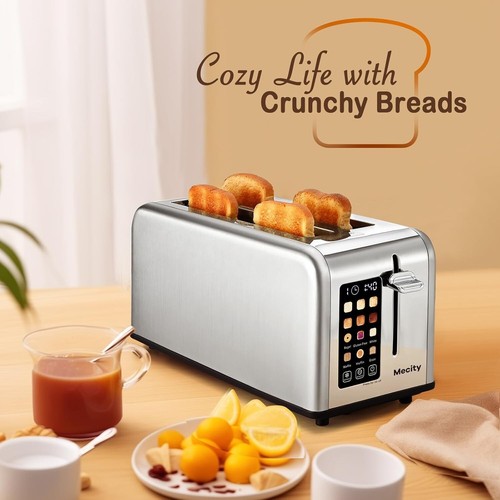 Smart 4-Slice Stainless Steel Toaster with Touch Screen and Browning Control - Picture 9 of 10