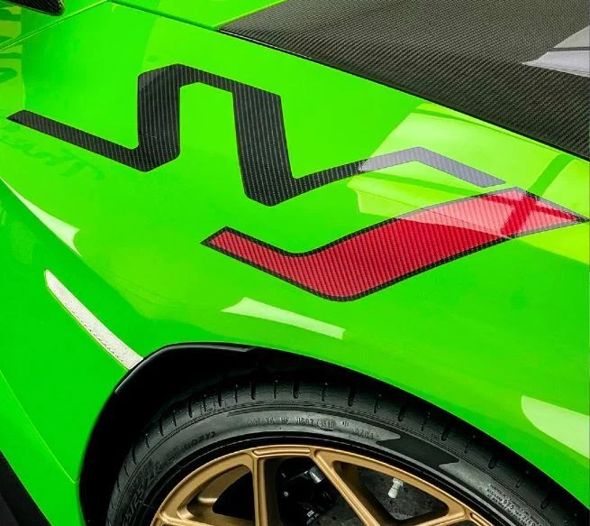 SVJ (PAR) Calcomanía Vinilo Pegatinas PARA Lamborghini AVENTADOR Set, Kit, Carbono, Foto 3 de 4