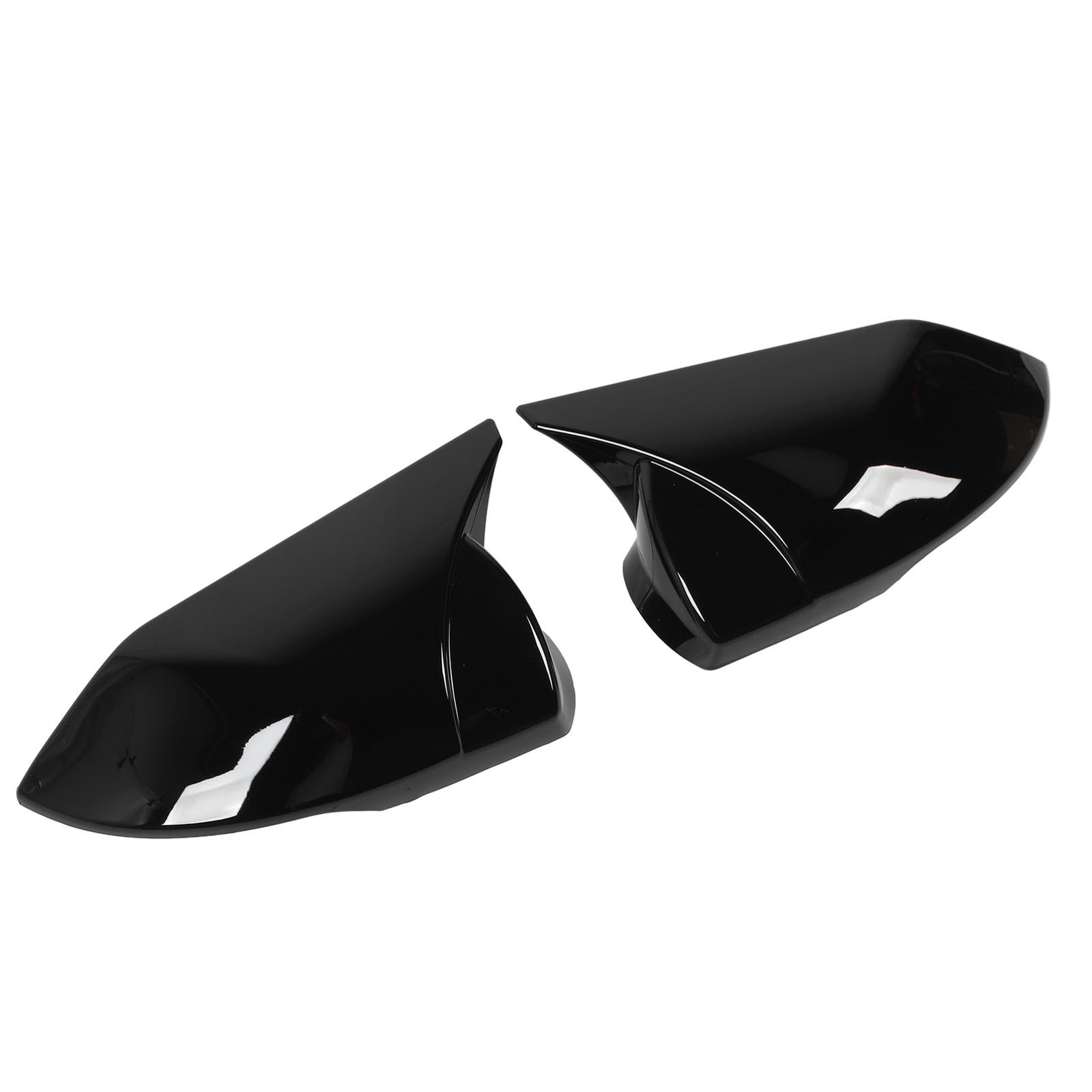 1 Pair Rearview Mirror Cap Gloss Black Side Mirror Cover Housing Replacement For