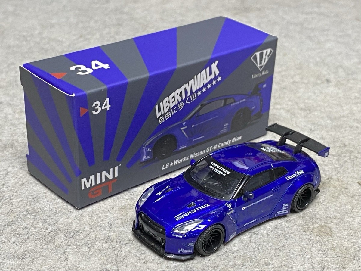 MINIGT LB★WORKS GT-R R35 Candy Blue MiniGT LB Works Nissan GT-R R35 Candy Blue LB Exclusive No