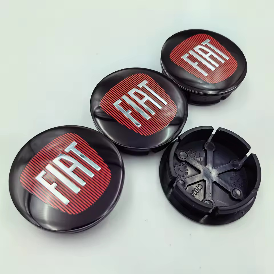 Set 4 Coprimozzo FIAT 50mm Borchie Tappi Ruota Cerchi in Lega Punto