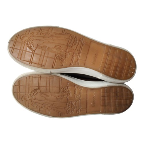 Barbour Brown Leather Country Shoes / Trainers Mens Size Uk 8, Logo On Bottom. - Picture 2 of 21