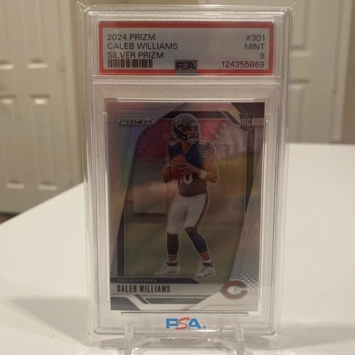 2024 NFL Panini Prizm Silver Caleb Williams PSA 9 RC Mint