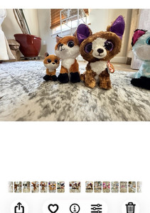 Ty Beanie Boos Fox Family, Plush Lot w/ Tags (3), 2017 MPN 36003 Ages 3-5