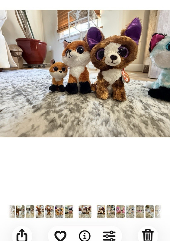 Ty Beanie Boos Fox Family, Plush Lot w/ Tags (3), 2017 MPN 36003 Ages 3-5