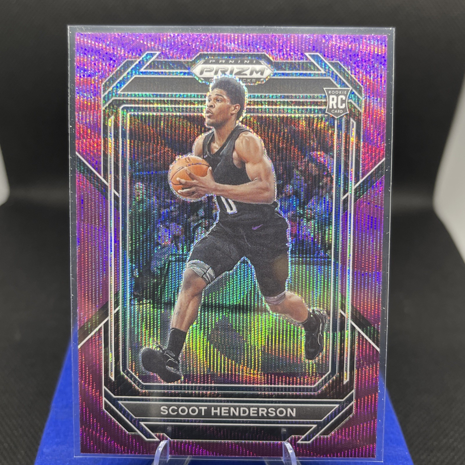 2023-24 Panini Prizm Draft Picks Scoot Henderson Purple Wave Prizm RC Blazers