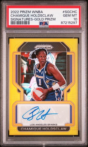 2022 Panini Prizm WNBA Chamique Holdsclaw Signatures AUTO Gold /10 PSA 10