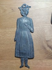 Antike figürliche Votivgabe  - Frau / Bäuerin  - Blech Silberblech