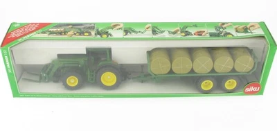 SIKU 3862 John Deere 6920 Frontlader mit Rundballen Anhänger 1:32 OVP Traktor - Bild 1 von 4