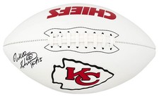 Will Shields Signed Chiefs Franklin White Logo Football w/HOF'15 -(SCHWARTZ COA)