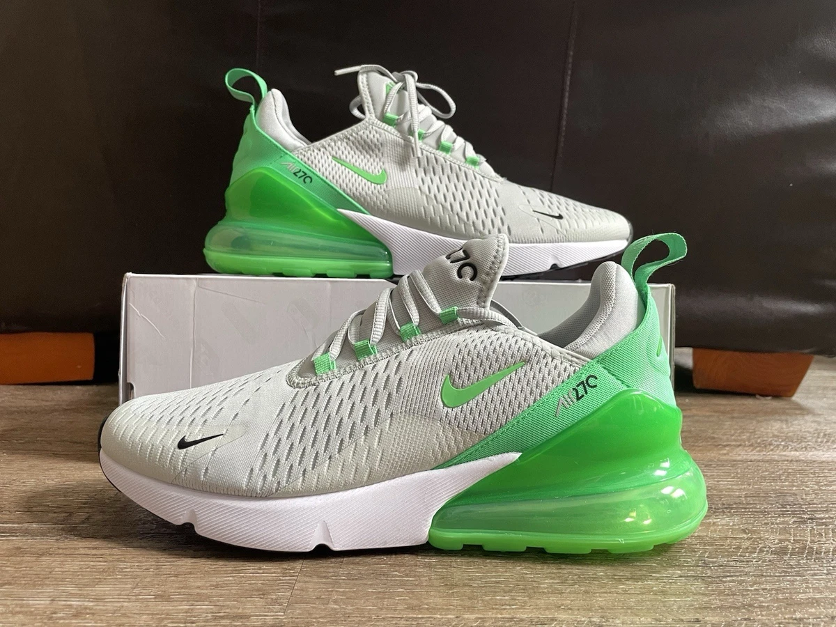 Nike Air Max 270 Light Silver Green Shock Black Men’s Sz 10 AH8050-027 Nike Air Max 270 (AH8050-027, Light Silver/Green Shock-Black  main image 4
