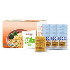 Organic Millet  Brown Rice Ramen Noodle, Gluten-Free Pasta, No Sodium Ramen, Wh