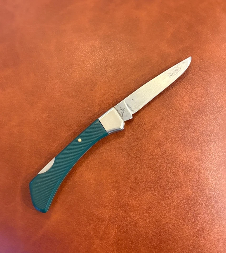 Винтажный карманный нож FRONTIER с одним лезвием и замком сзади зеленый ИМПЕРСКИЙ ИРЛАНДИЯ - Изображение 2 из 4