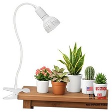 LED Grow Light, 5000K White Full Spectrum Clip-on Gooseneck Plant Lamp 12 Watts