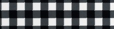 Country Brook Design 1 1/2 In. Black/White Buffalo Plaid Grosgrain Ribbon-2 Yds.