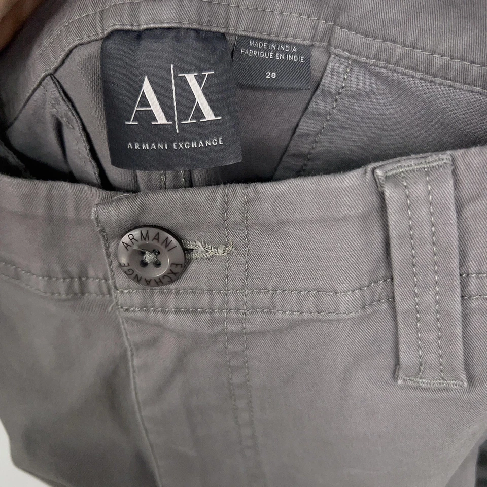 Shorts Armani Exchange Masculino 28 Tech Casual Zíper Bolso Elástico AX Designer Mínimo - Imagem 4 de 4