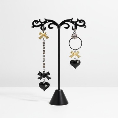 Betsey Johnson Mismatch Bubble Heart Trendy and Unique Women's Fashion Earrings