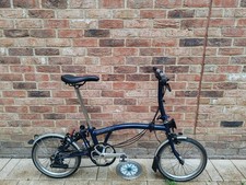 Brompton S6L Folding Bike 2021 Blue 6 Speed Mudguards 16" Wheels