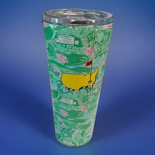 Masters Green Pink Corkcicle Augusta National ANGC Tumbler With Clear Lid