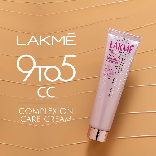 New Lakme 9 to 5 CC+ Cream, Natural Beige Coverage SPF 30 PA++ Light Skin -30 g