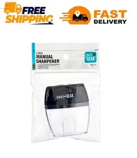 Pen+Gear 2-Hole Manual Pencil Sharpener, Black, Handheld Manual Pencil Sharpener