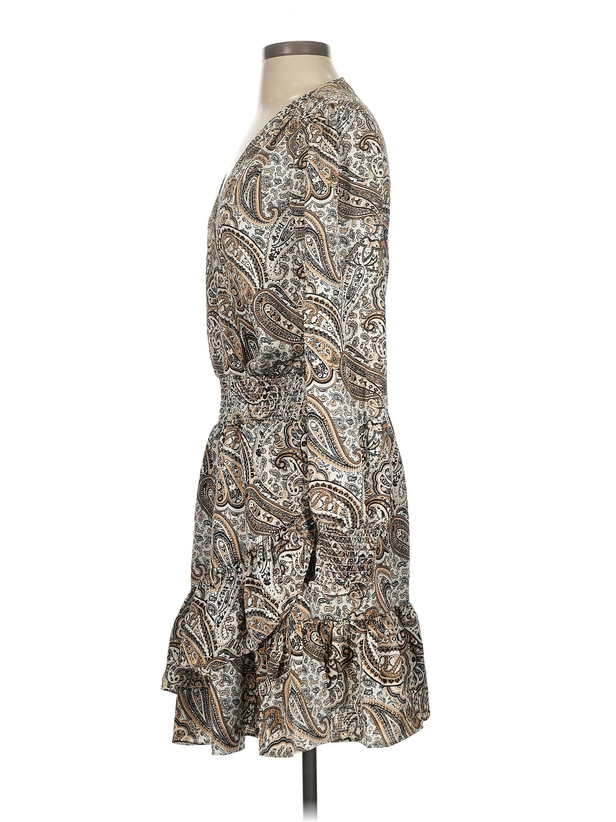 MICHAEL Michael Kors Women Brown Casual Dress S thumbnail 4