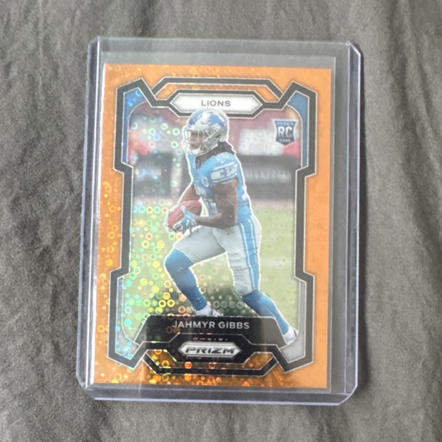 Panini Prizm Orange Disco Prizm Rookie Jahmyr Gibbs #331 Detroit Lions 2023