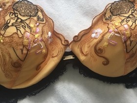 Rare, Lise Charmel Klimt &ldquo;The Kiss&rdquo; Bra 36 C