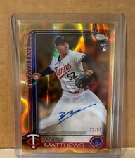 2025 Topps Chrome Update Series - Rookie Autographs Zebby Matthews /85