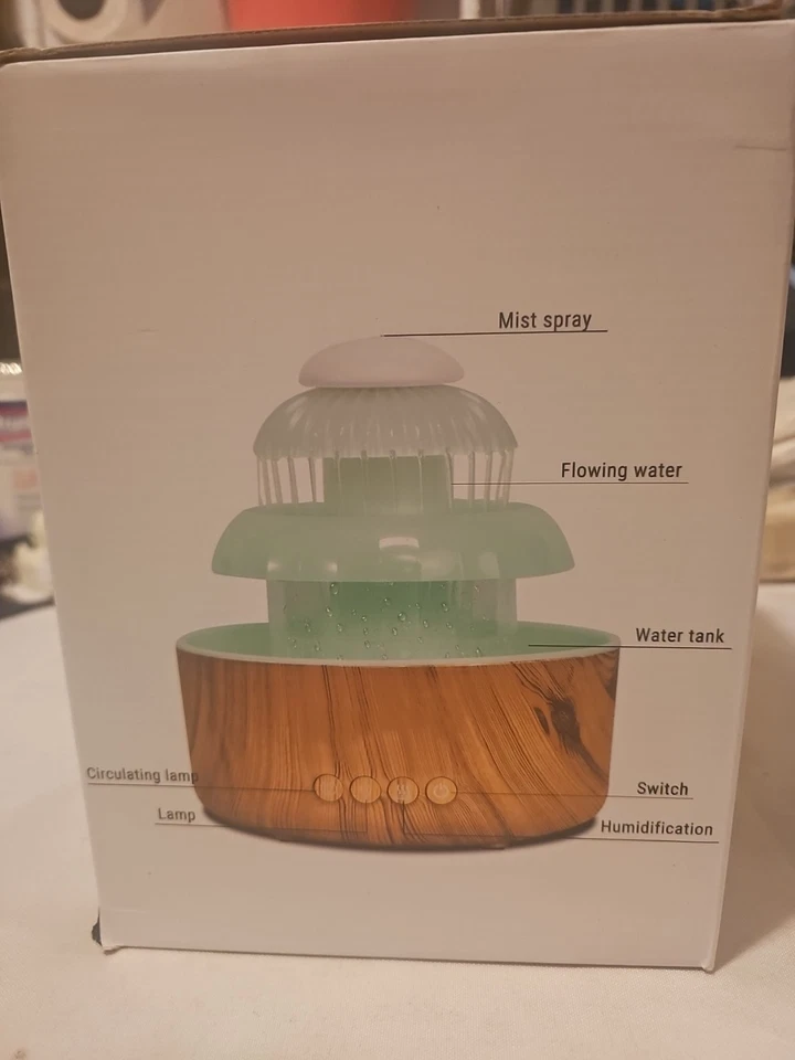 Color Changing White Noise Top Fill USB Waterfall Humidifier NIB FREE SHIPPING! - Image 4 of 4