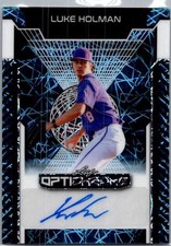 2025 Leaf Luke Holman Optichrome Baseball Blue Auto /7