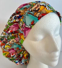 Mario Game Print Size Large Medical Bouffant Scrub Cap Surgery Hat