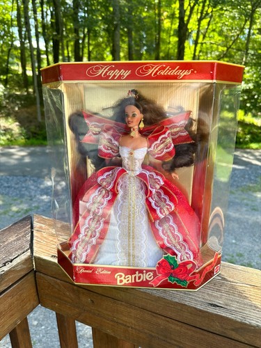 Barbie Happy Holidays 1997 - Erreur D'impression (yeux Verts/boîte Bleus) - RARE