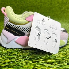 Puma RS-X Ramo Niño Pequeño Talla 5C Rosa Blanco Negro Zapatos Atléticos Tenis