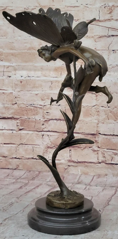 Collectible/Gift Original Cesaro Fantasy Fairy Art Bronze Sculpture Figure Decor - Image 4 of 4