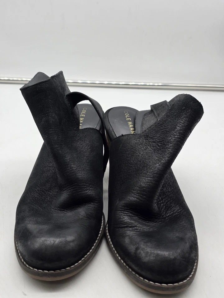 Cole Haan Shoes Womens Size 9 Black pippa Leather Slingback Block Heel Mules - Image 2 of 4