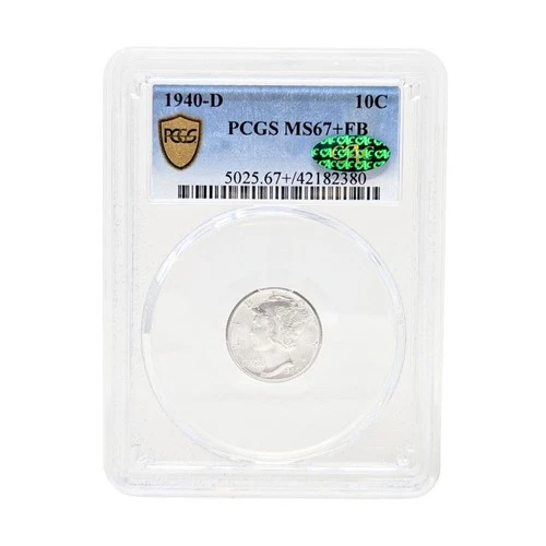 1940-D PCGS MS67+ FB CAC Mercury Dime