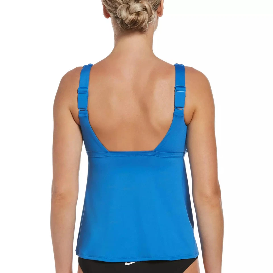 Nike 293661 Essential Cuello Redondo Tankini Natación Top Hyper Royal Talla Pequeña Foto 2 de 2