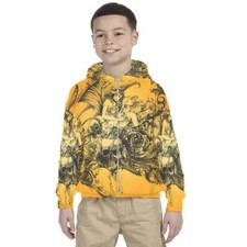 Kids Hoodie Skull Tattoo Design 7434105619677 Hoodie Unisex For Children