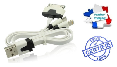 USB Kabel Flach 3 in 1 Für iPhone 3G/3GS/4/4S/5/5C/5S Micro USB