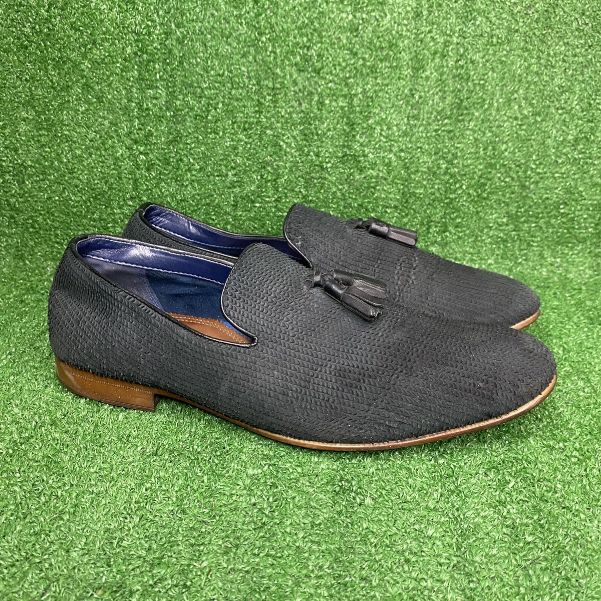ALDO Black Suede Slip On Shoes Tassel Loafers Mens Size 11  display picture 3