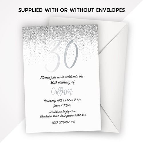 Personalised Birthday Party Invitations for 18th 21st 30th 40th 50th 60th - Picture 6 of 10