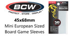 50 - 45 X 68mm Mini European Sized Board Game Cards Sleeves Package BCW — photo 1