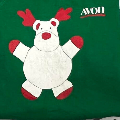 Vintage 1980s Avon Reindeer Ugly Christmas 80s Pullover Crewneck Sweatshirt XL image 3