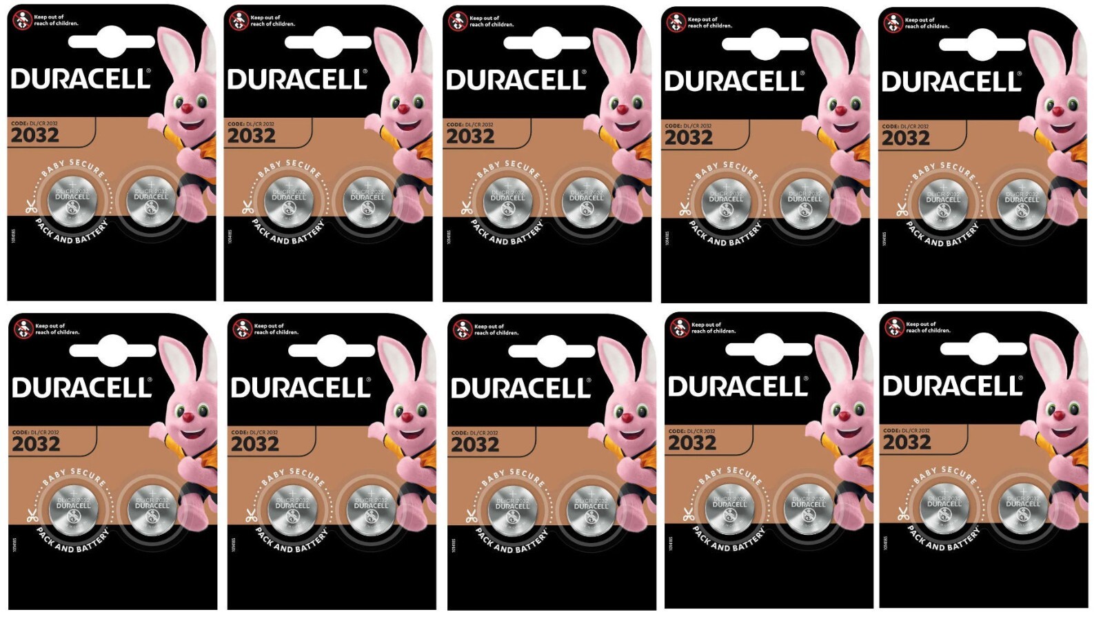 20X  Duracell CR2032 3v lithium coin cell DL2032 BR2032 3v Lithium batteries